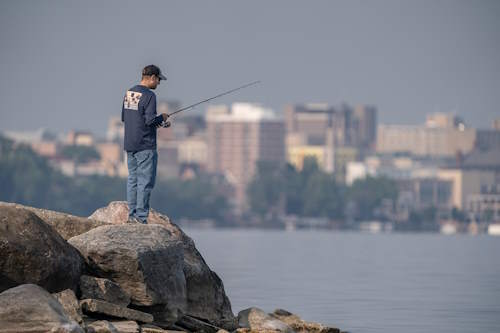 Interior river fishing - Card image