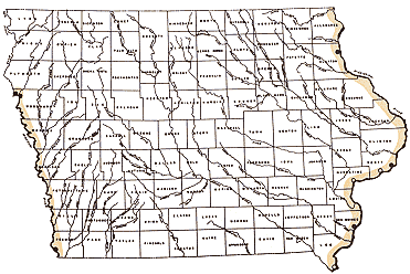 Iowa water body distribution image of Skipjack Herring