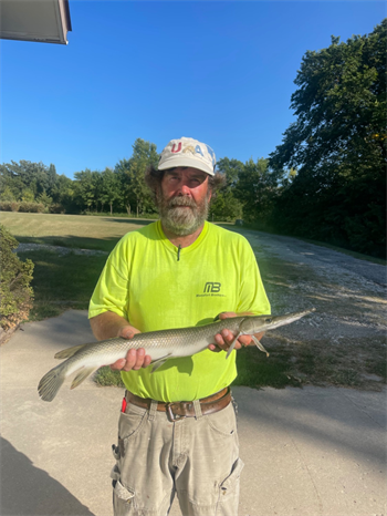 JAMES ANDREASEN's Shortnose gar 29.5inch, 08-26-24