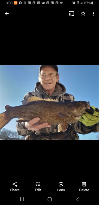 Kevin Grommon's Smallmouth Bass 20inch, 01-17-25