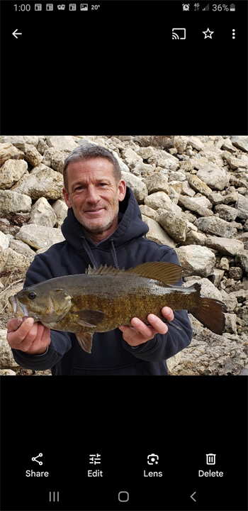 Michael Mathews's Smallmouth Bass 20inch, 02-02-25