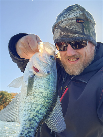Larry Rutherford's White Crappie 14.5inch, 10-19-25
