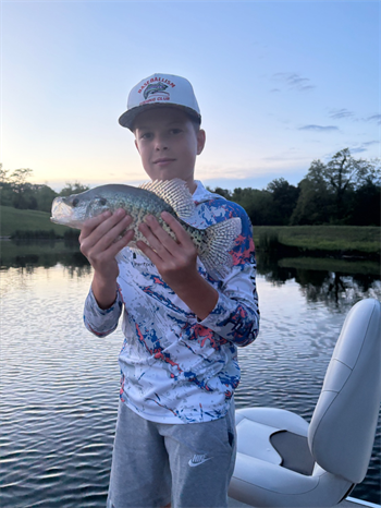 Caden Yuska's White Crappie 14inch, 05-24-26