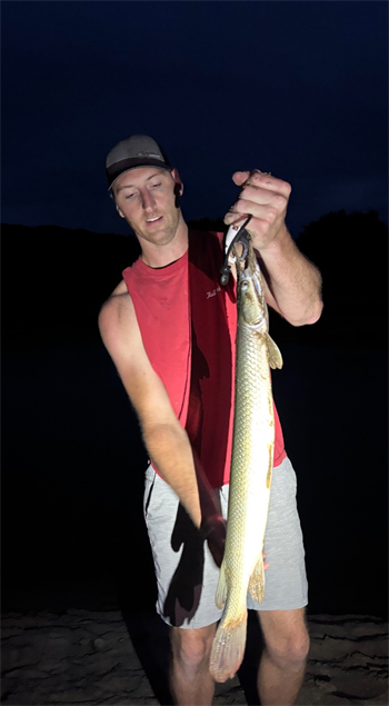 NATHAN GEHRING's Shortnose gar 32inch, 06-27-26