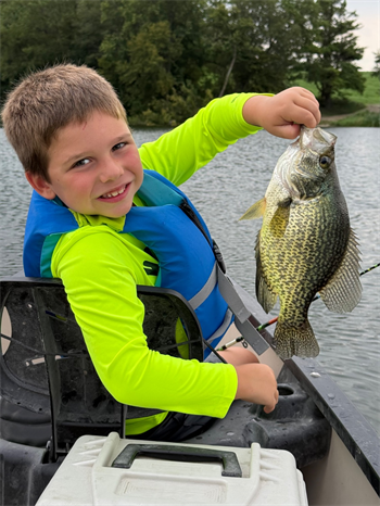 Grayson Derby's Black Crappie 14inch, 08-12-26