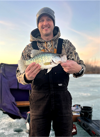 MICHAEL MEYERING's White Crappie 14inch, 01-31-25