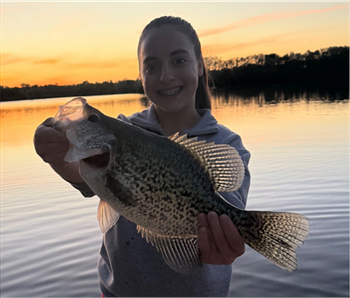 Meredith Hendrickson's Black Crappie 16inch, 05-13-26