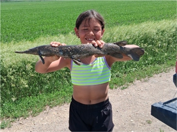 Elana Riedell's Shortnose gar 26.5inch, 06-13-26